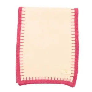 Zelly Pink Edged Scarf