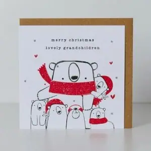 Belly Button Christmas Bears Lovely Grandchildren Card