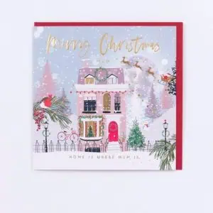 Belly Button Home Is Where Mum Is Christmas Card