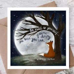 Fox Under The Moon - 'Be Kind' Card