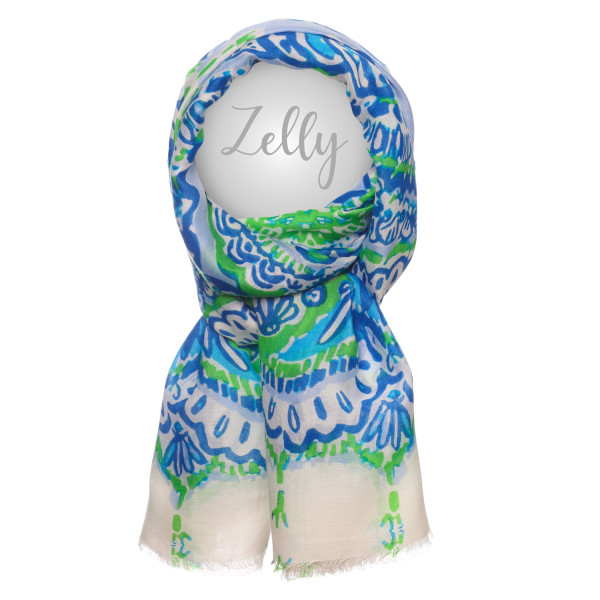 Zelly Shell Scarf - Blue