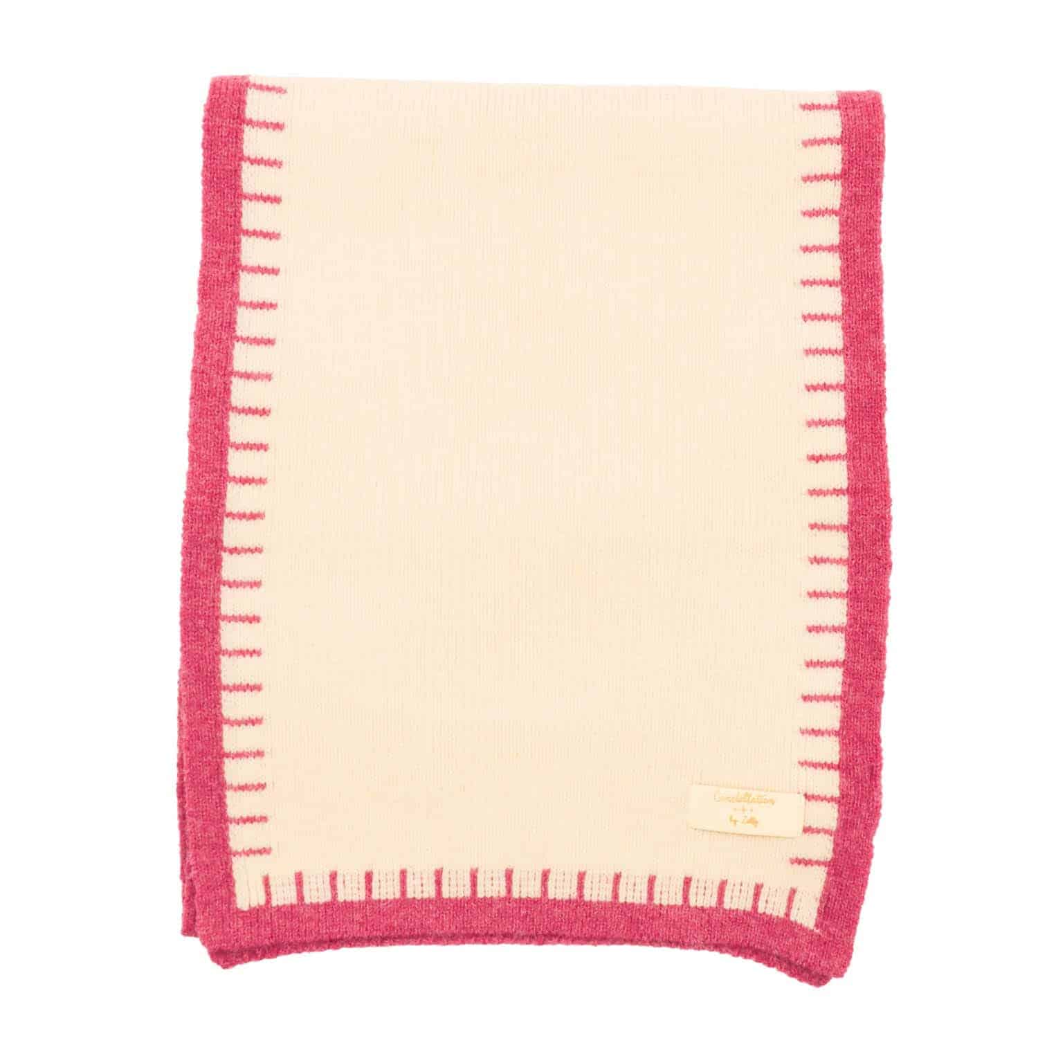 Zelly Pink Edged Scarf