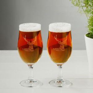 2 Craft Beer Glasses 'Stag' - Just Slate - Jaro Design Studio - 2