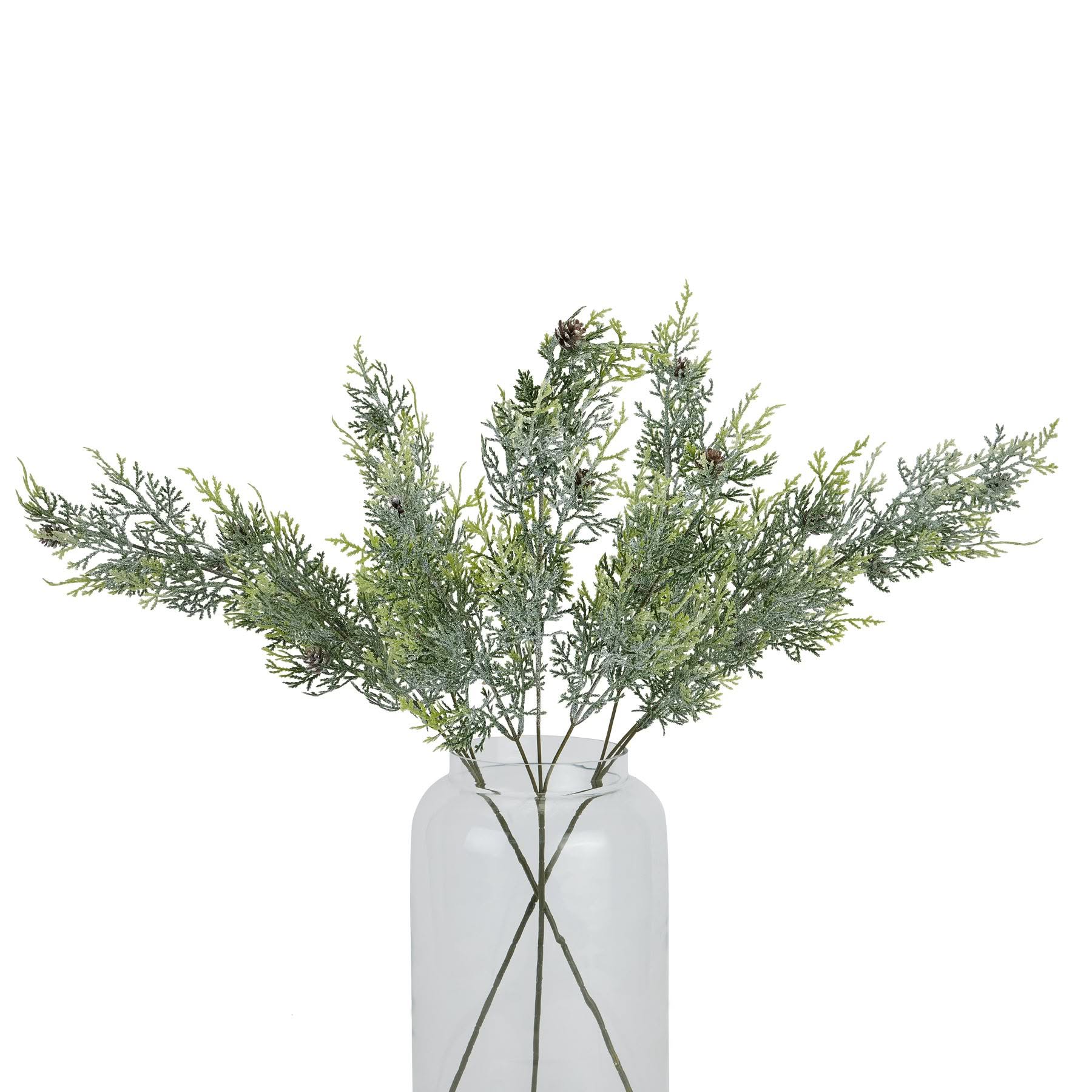 Frosted Pine Tall Stem With Pinecones - Image 4