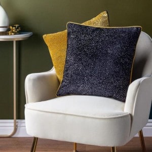 Paoletti, Estelle Spotted Cushion - Black / Gold - Jaro Design Studio - 2