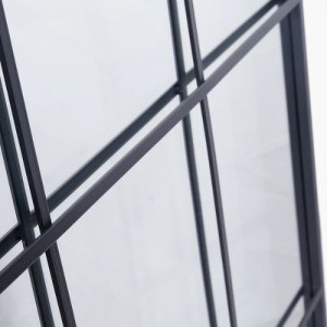 12 Pane Floor Standing Mirror, Dark Grey Metal - Jaro Design Studio - 2