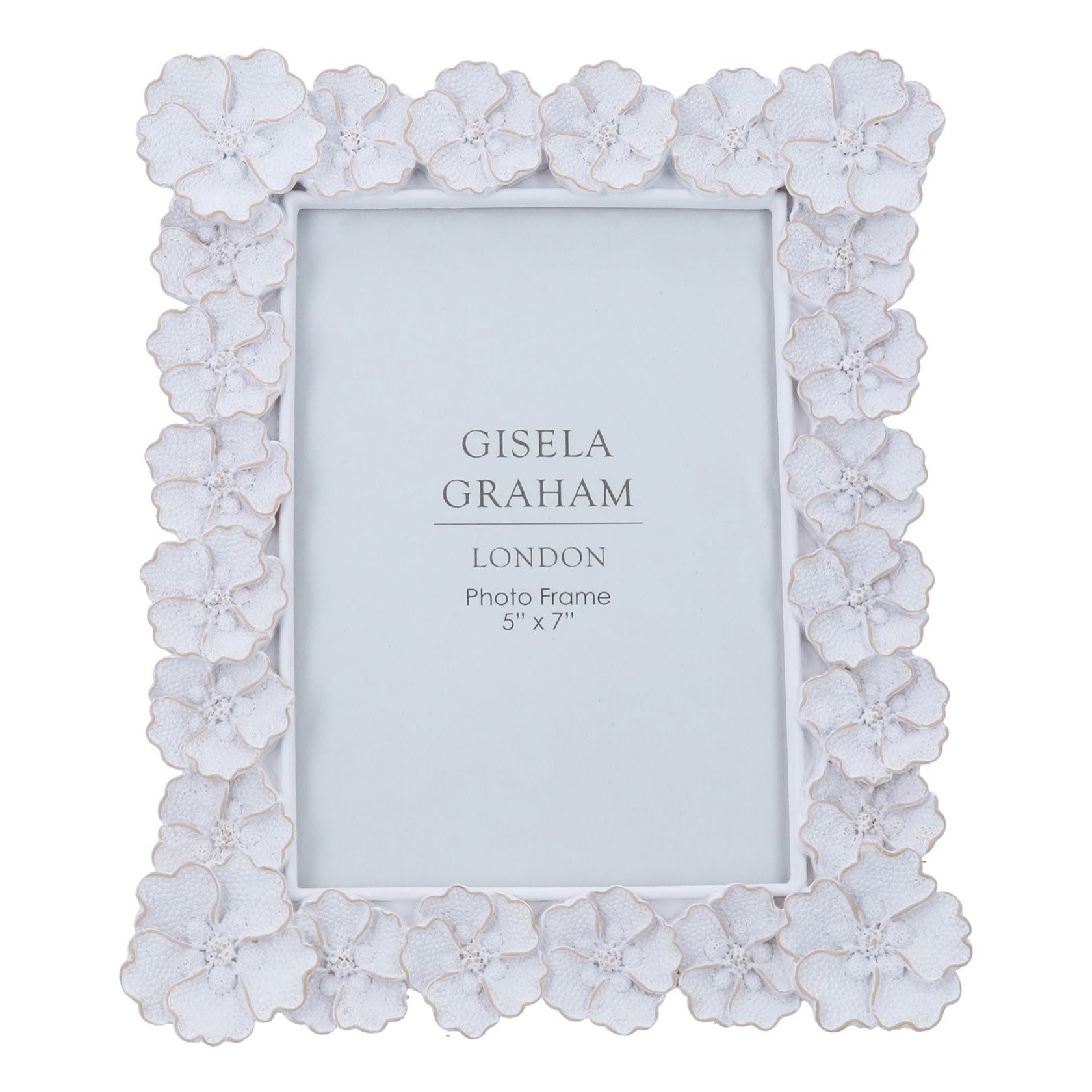 Gisela Graham Antique White Anemone Picture Frame (5"x7") - Jaro Design Studio - 1 Gisela Graham Antique White Anemone Picture Frame (5"x7")