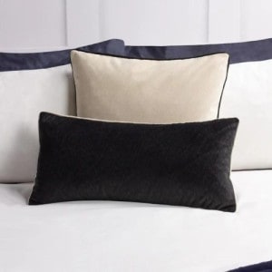 Paoletti, Torto Opulent Velvet Cushion - Ivory/Black - Jaro Design Studio - 2