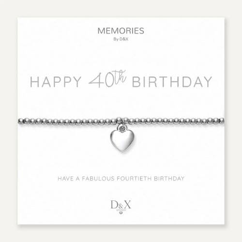 Memories Heart Bracelet – Happy 40th Birthday!
