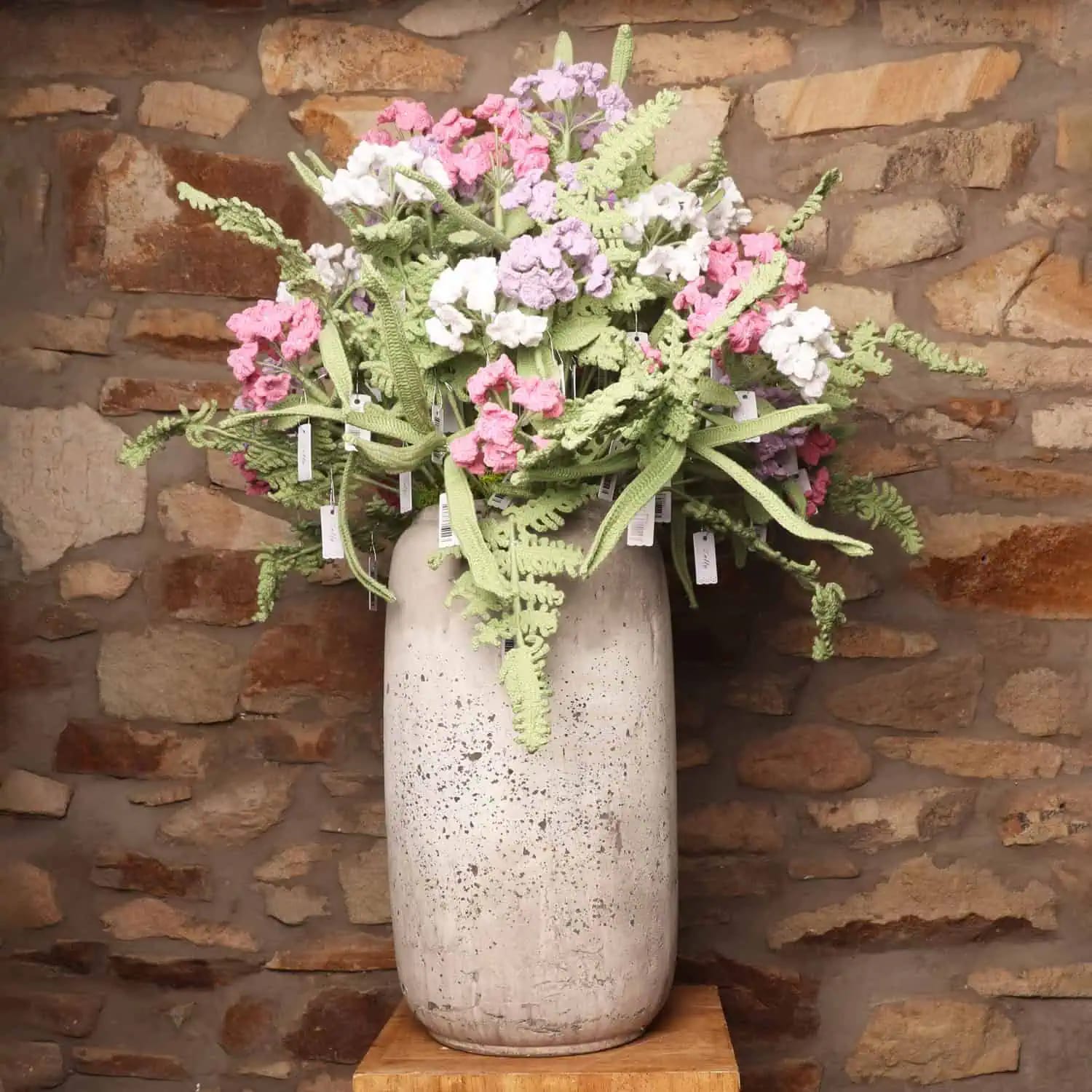 Zelly Crochet Lilac Hydrangea Stem