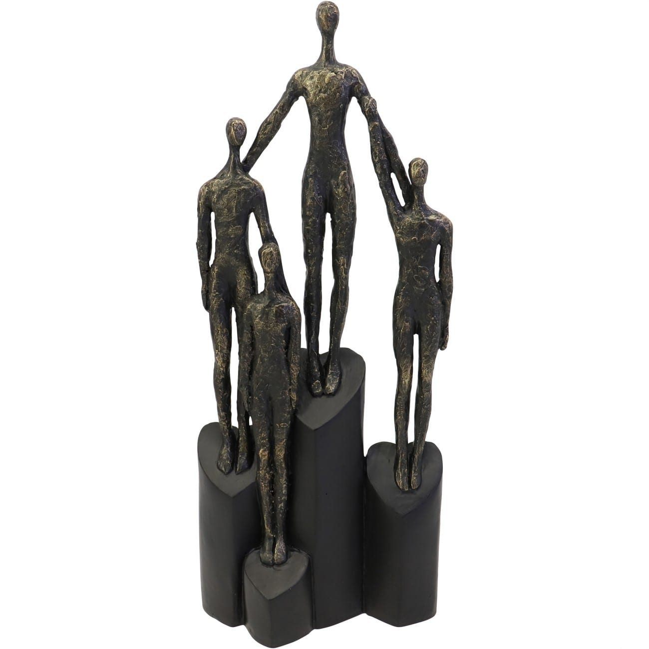 Abstract Family Sculpture on Hearts Plinth