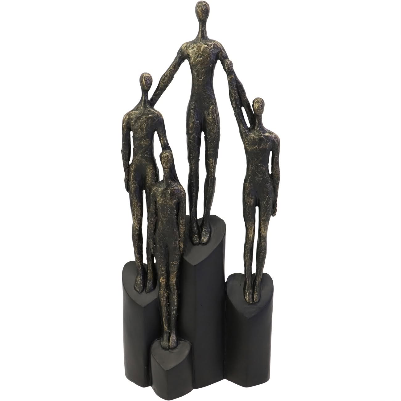 Abstract Family Sculpture on Hearts Plinth