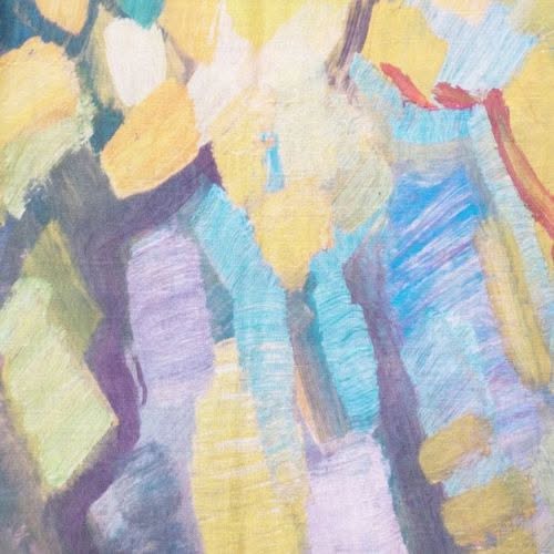 Weavermill Abstract Palette Scarf - Lime - Jaro Design Studio - 3 Weavermill Abstract Palette Scarf - Lime - Image 3