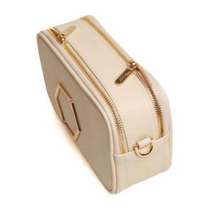 Alice Wheeler - Pimlico Honeycomb Cross Body Bag, Cream - Jaro Design Studio - 2