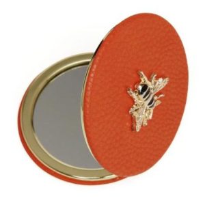 Alice Wheeler - Round Compact Mirror, Orange - Jaro Design Studio - 2