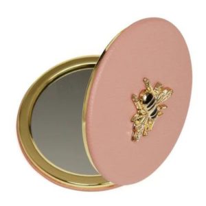 Alice Wheeler - Round Compact Mirror, Pink - Jaro Design Studio - 2