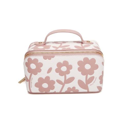 Alice Wheeler Pink Floral Mini Train Case - Jaro Design Studio - 1 Alice Wheeler Pink Floral Mini Train Case
