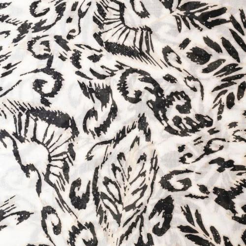 Weavermill Aztec Floral Scarf - Monochrome - Image 3