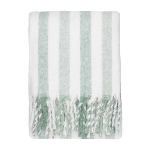 Beechwood Woven Stripe Throw Moorland Green - Jaro Design Studio - 3 Beechwood Woven Stripe Throw Moorland Green - Image 3