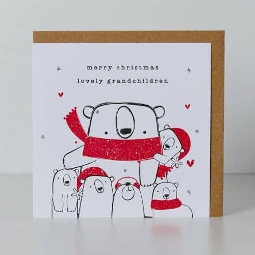 Jaro Design Studio and Wedding Wish List - Jaro Design Studio - 17 Belly Button Christmas Bears Lovely Grandchildren Card