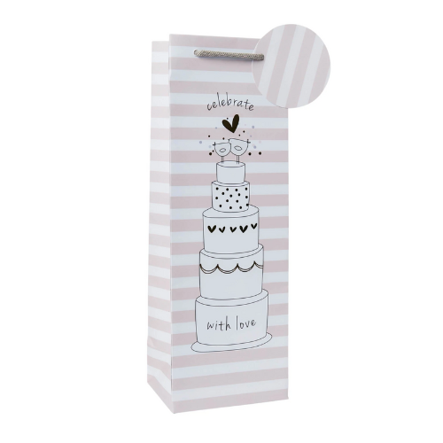 Belly Button Bubble, Wedding Hearts and Birds Bottle Bag