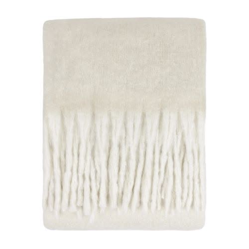 Cozy Woven Tasselled Throw Ecru - Jaro Design Studio - 1 Cozy Woven Tasselled Throw Ecru