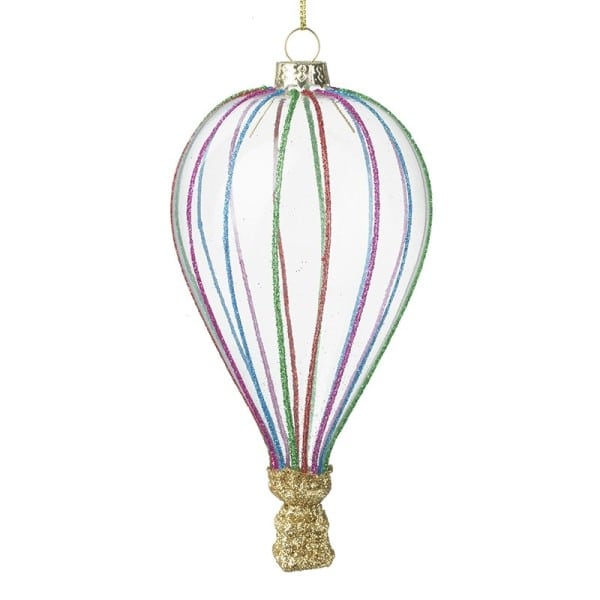 Glass Hot Air Balloon Bauble Decoration - Jaro Design Studio - 1