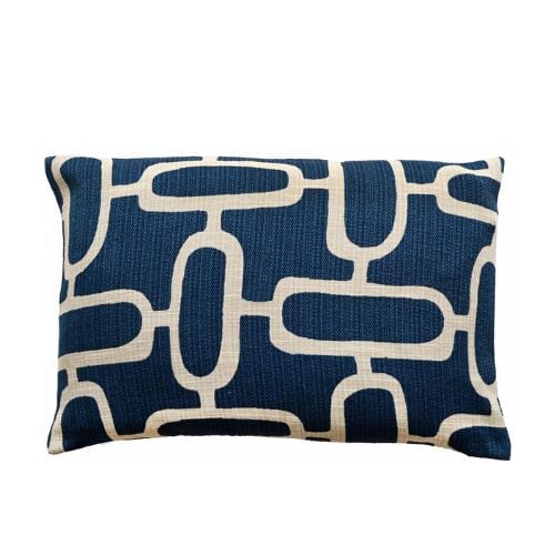 Malini Rectangle Edison Blue Cushion