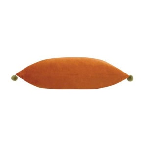 Paoletti Fiesta Velvet Cushion, Rust / Khaki - Image 2