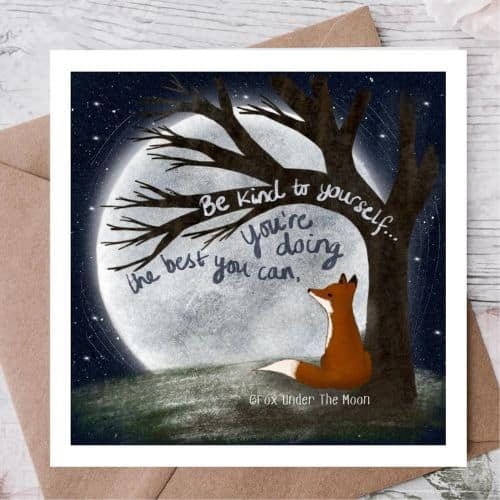 Fox Under The Moon - 'Be Kind' Card