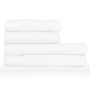 Furn Textured White Weave Bath Sheets, Set of 2  - vj