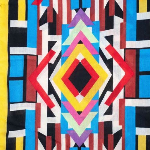 Weavermill Geo Block Scarf - Mustard - Image 2