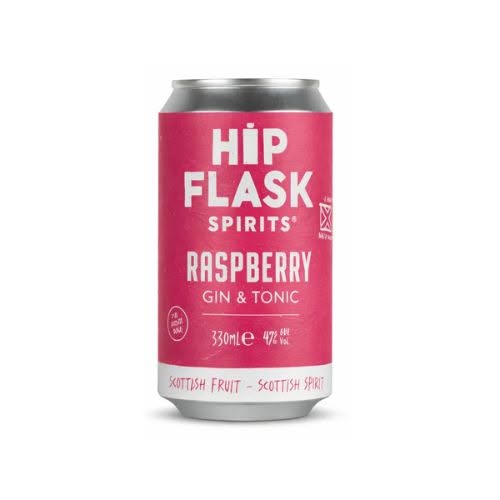 Hip Flask Spirits - Raspberry Gin and Tonic
