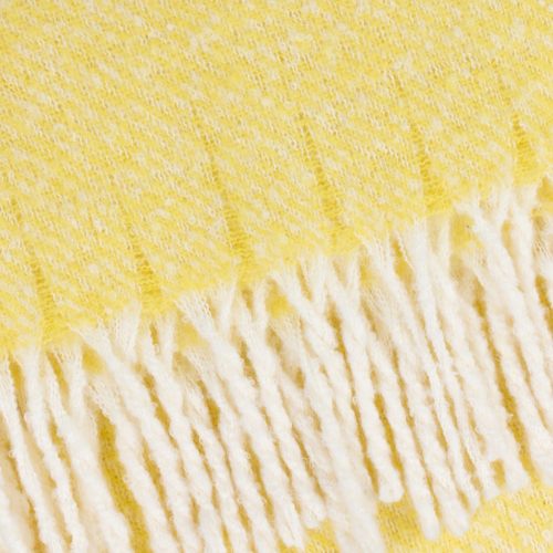Isla Woven Tasselled Throw Butter Yellow - Jaro Design Studio - 2 Isla Woven Tasselled Throw Butter Yellow - Image 2