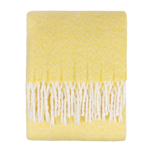 Isla Woven Tasselled Throw Butter Yellow - Jaro Design Studio - 3 Isla Woven Tasselled Throw Butter Yellow - Image 3