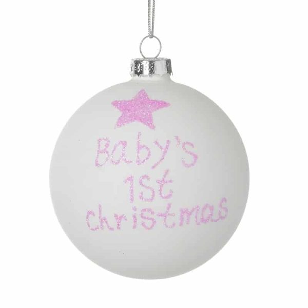 Baby Girl's 1st Christmas Bauble - Jaro Design Studio - 1
