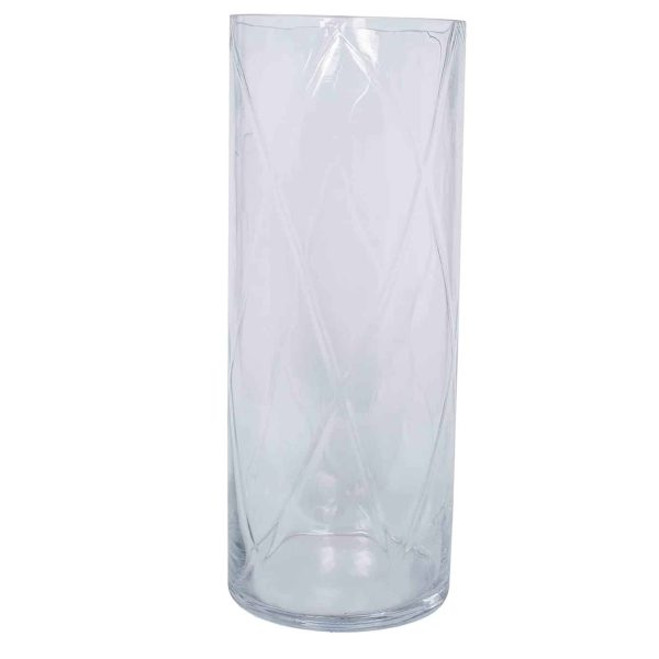 Clear Glass Round Optic Vase, Large - Jaro - Jaro Design Studio - 1