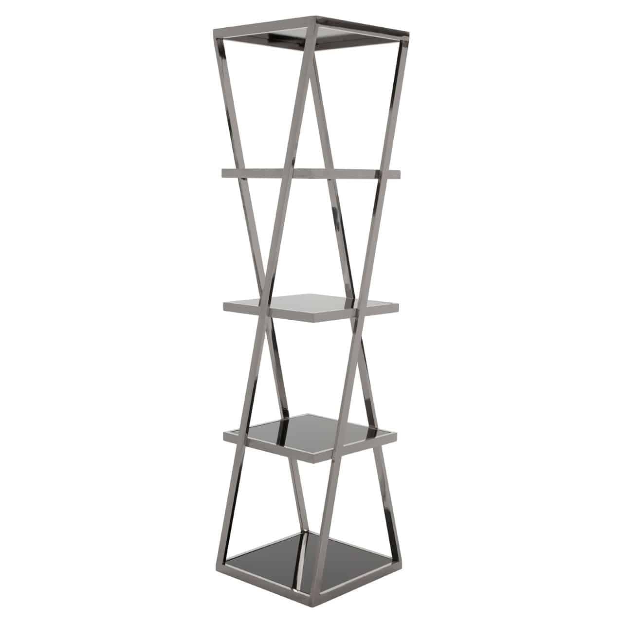 Ackley Chrome Finish Shelf Unit - Jaro