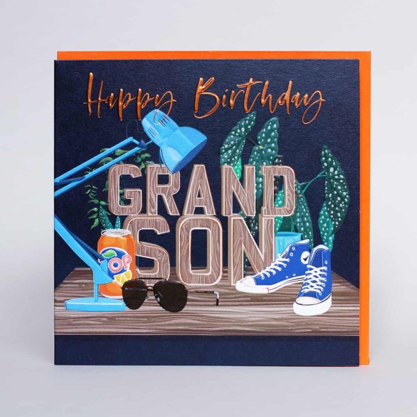 Belly Button Designs, Happy Birthday Grandson - Jaro Design Studio - 1