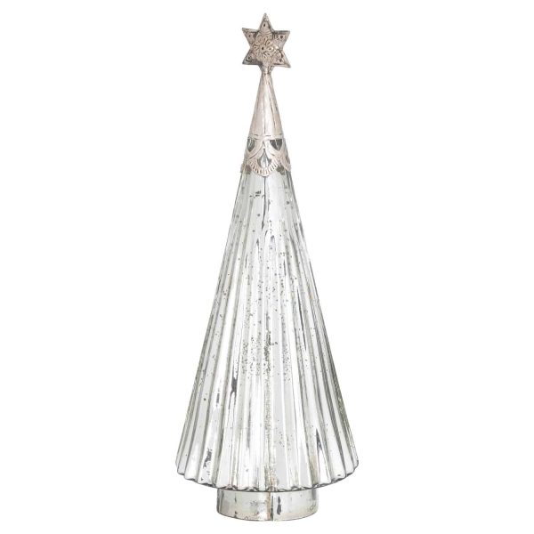 The Noel Collection Star Topped Glass Decorative Tree, Large - Jaro Design Studio - 1