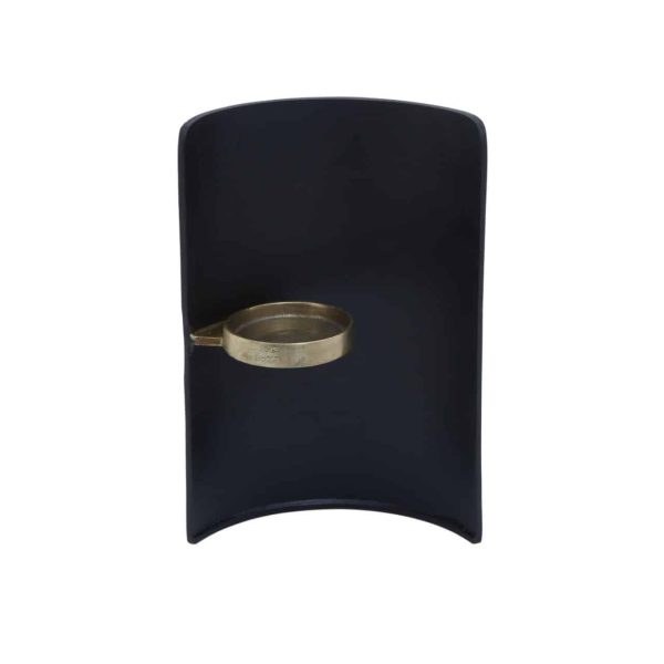 Daito Black Gold Finish Candle Holder - Jaro - Jaro Design Studio - 1