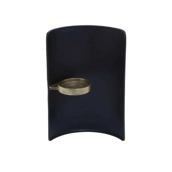 Daito Black Gold Finish Candle Holder - Jaro Design Studio - 1