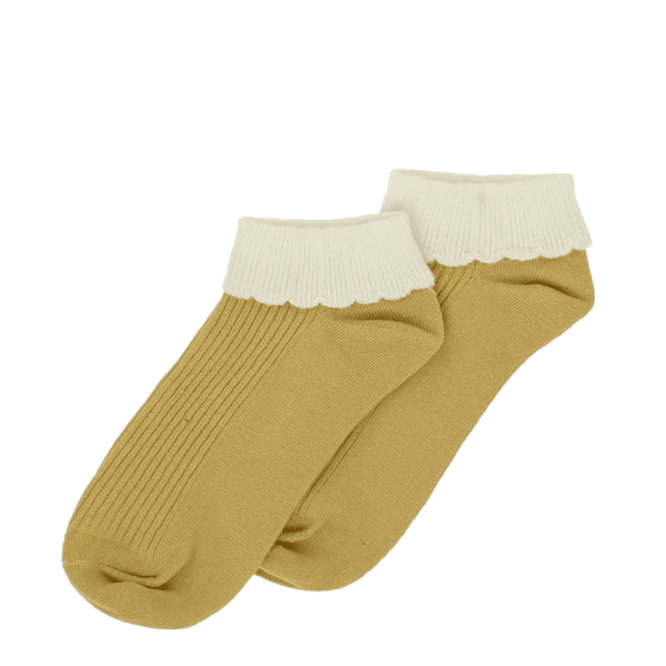 Cuff Trainer Pastel Socks, Ochre - Jaro Design Studio - 1