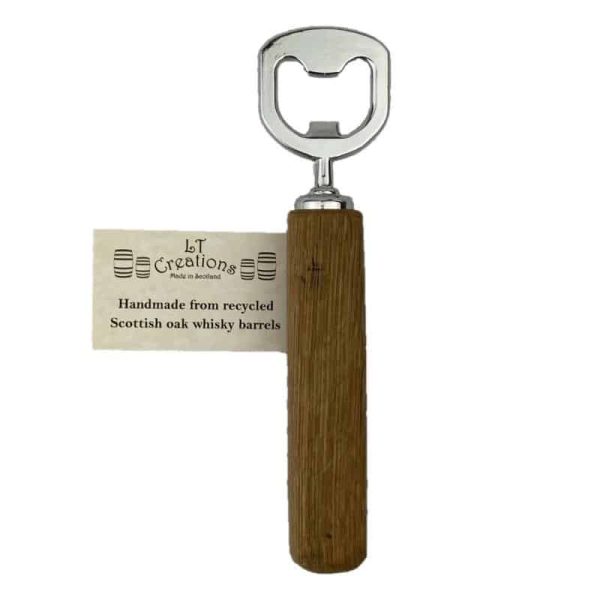 Hand Bottle Opener, Reclaimed Whisky Barrel - Jaro Design Studio - 1