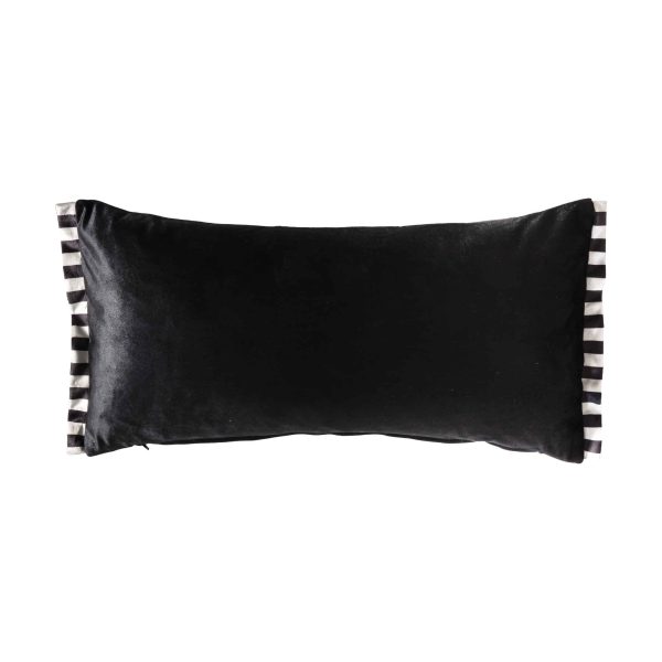 Candy Velvet Oxford Cushion, Black - Jaro Design Studio - 1