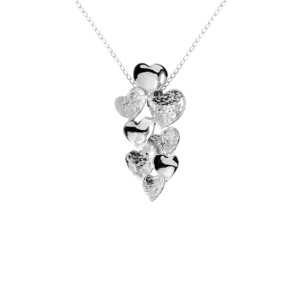 Curved Heart Pendant, Sterling Silver By Chris Lewis - Jaro Design Studio - 2