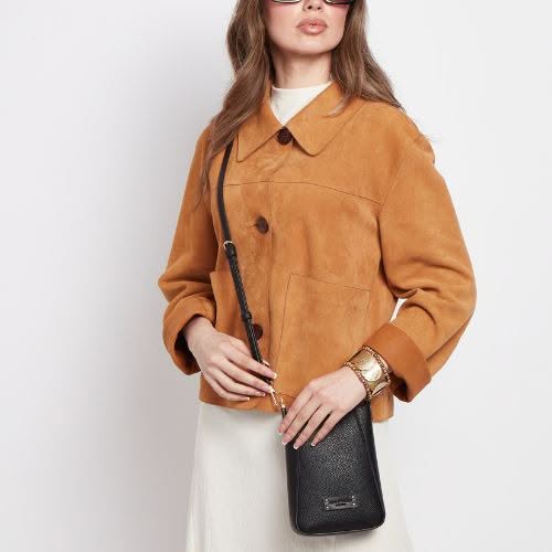 Alice Wheeler Kensington Black Crossbody Phone Bag - Jaro Design Studio - 4 Alice Wheeler Kensington Black Crossbody Phone Bag - Image 4