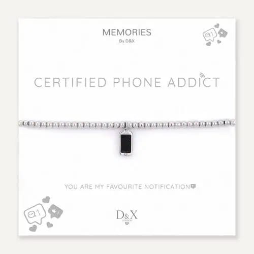 Memories Mobile Bracelet - Certified Phone Addict!