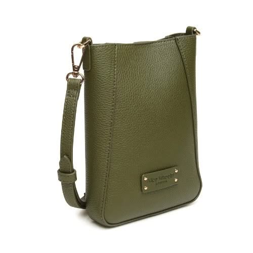 Alice Wheeler Kensington Phone Cross Body Bag - Olive - Image 4