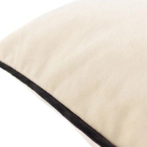 Paoletti, Torto Opulent Velvet Cushion - Ivory/Black - Jaro Design Studio - 3